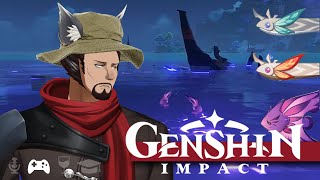 Pomu Mel MatPat and More FIshing in Genshin Impact [upl. by Gizela439]