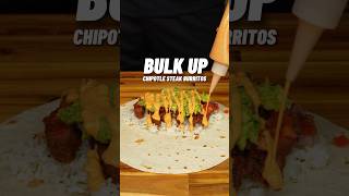 1000 CALORIE Creamy Chipotle Steak Burritos for Bulking🔥🥩 [upl. by Nurse]