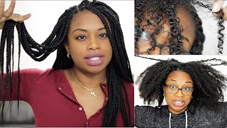 REMOVING MY BOX BRAIDS AFTER 3 MONTHS  JOURNEYTOWAISTLENGTH [upl. by Gavin]