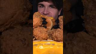 ASMR POPEYES CHICKEN SANDWICH WITH CHEESE asmr food shorts [upl. by Coit]