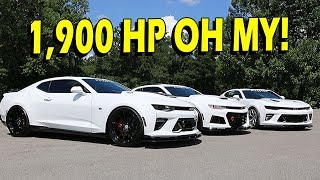 Three Summit White Camaro SS’s with 1900 RWHP CamaroFest 7 [upl. by Rabbaj]