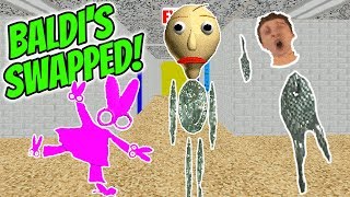 BALDI IS SWAPPED WITH THE SHINY QUARTER  Baldis Character And Item Swapped Basics  New Baldi Mod [upl. by Ellehsar23]