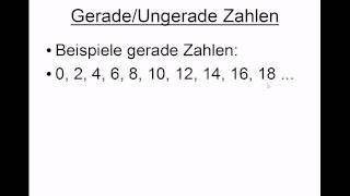 Gerade und ungerade Zahlen [upl. by Charleen]