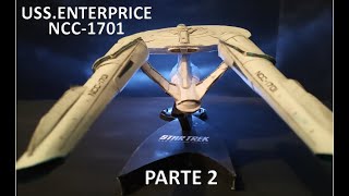 CONSTRUCCIÓN USS ENTERPRICE NCC1701 PAPERCRAFT PARTE 2 DISCO SUPERIOR PUENTE MOTOR Y CUERPO [upl. by Hwang]