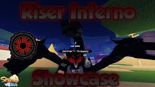 Shindo Life Riser Inferno Maxed Showcase [upl. by Florida851]