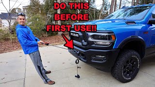 Easiest way to pre tension your new synthetic winch line [upl. by Eba205]