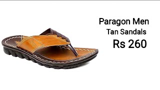 unboxing Paragon Men Tan Sandals Telugu video  By Rajesh unboxing [upl. by Kemble]