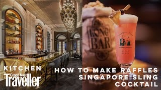 How to make a Singapore Sling the original Raffles recipe  Condé Nast Traveller [upl. by Gregorio]