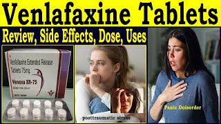 Venlafaxine 75 mg 375 mg Tablet  Venlafaxine ER 75 mg Review  uses Side Effects Dose [upl. by Eppes723]