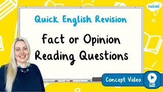 What Are Fact or Opinion Reading Questions  KS2 English Concept for Kids [upl. by Jary83]