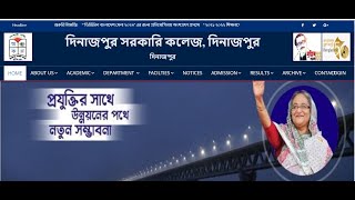 Dinajpur Govt College 202324 Academic session HSC Admission Process [upl. by Netta]