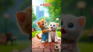 cat story from hate to frendgato cat cute ai [upl. by Htiekal912]