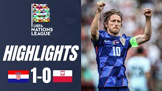 Croatia vs Poland 10 Highlights UEFA Nations League 202425 [upl. by Leunamme]