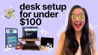 My Cheap Portable amp Ergonomic Desk Setup 2021 [upl. by Merritt950]