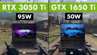 RTX 3050 Ti vs GTX 1650 Ti laptop  Test in 11 Games [upl. by Eibot]