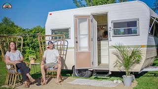 Beautifully Renovated 1966 Vintage Camper  Simple Tiny Living [upl. by Itak422]