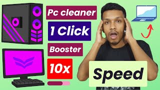 Pc cleaner one click booster 10x speed  how to clean your pc [upl. by Tinor]