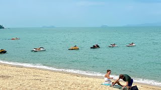 chaweng Beach🏝️ windy day trip beach nature kohsamui thailand chawengbeach Nov182023 [upl. by Horwath]