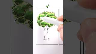 Draw Trees art drawing shorts tree howtodraw easydraw [upl. by Pascasia]