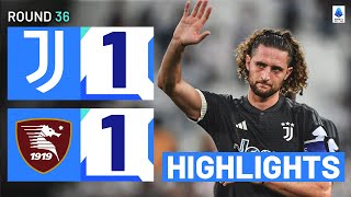 JUVENTUSSALERNITANA 11  HIGHLIGHTS  Rabiot Rescues A Point In Stoppage Time  Serie A 202324 [upl. by Idnar]