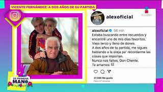 Alejandro RECUERDA a Vicente Fernández con EMOTIVO mensaje Der Primera Mano [upl. by Lyrehc752]