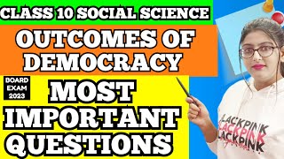 Outcomes of democracy class 10 questions and answers [upl. by Ignace326]