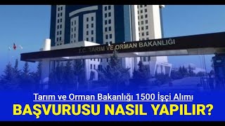 Tarım ve Orman Bakanlığı 1500 işçi alımı başvurusu nasıl yapılır İşte İŞKUR başvuru yolu 2024 [upl. by Llerat325]