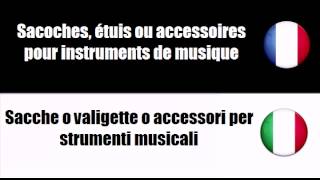 Vocabolario francese  Argomento  Accessori di strumenti musicali [upl. by Tranquada713]