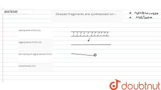 Okazaki fragments are synthesised on [upl. by Ennaxor]