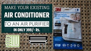 Make Your AC into An Air Purifier 3M Air Filter For AC [upl. by Ahcsas]