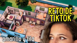 👷🏻‍♀️Reformo SOLO con AMARILLO y LILA  Reto en Los Sims 4  Construcción en ESPAÑOL  Harou [upl. by Sayre]