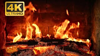 🔥 Ultra HD Fireplace 4K 12 HOURS Placid Burning Logs and Crackling Fire Sounds [upl. by Eetsud]