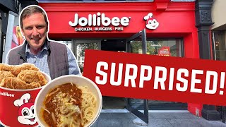 Reviewing JOLLIBEES UK FAST FOOD  MASSIVELY SURPRISED [upl. by Drareg]