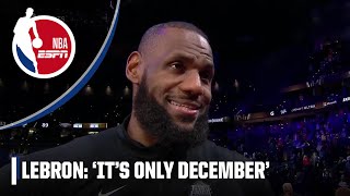 LeBron James after advancing to IST Final ‘It’s still December’ 👀  NBA on ESPN [upl. by Kelci]