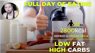 FULL DAY OFF EATING REFEED GLUCIDICO 2800 KCAL IN DEFICIT CALORICO LOW FAT [upl. by Cogan]