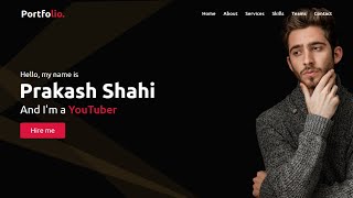 Complete Responsive Personal Portfolio Website using HTML CSS amp JavaScript [upl. by Yornek]