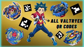 All Valtryek QR Codes  BEYBLADE BURST APP [upl. by Alisan]