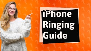 How do I get my iPhone to ring so I can hear it [upl. by Ellives]