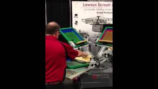 Brian Screen Printing with the Lawson Twin Express Combo PressConveyor Dryer [upl. by Regazzi]