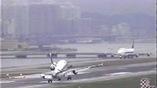 Alitalia Hard Landing MD11 [upl. by Eilama983]