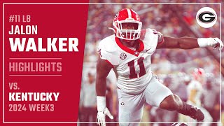 LB Jalon Walker Highlights vs Kentucky  2024 Week 3 [upl. by Kelwin]