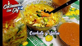 Preparando el Delicioso CURTIDO Y SALSA PARA PUPUSAS [upl. by Edy]