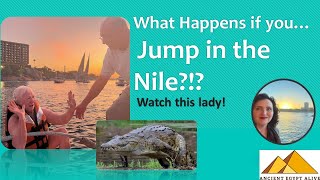 Jump in the Nile What happens if you take a leap into Egypts famous river Watch this lady [upl. by Cacilie]