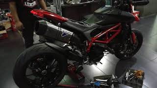 Ducati Hypermotard 821  Termignoni full system exhaust [upl. by Inoliel]