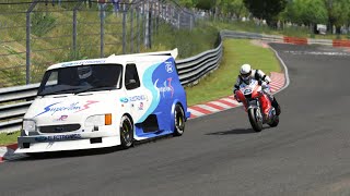 Ducati Desmosedici MotoGP 20 vs Ford Supervan III at Nordschleife [upl. by Milore]