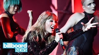 Taylor Swift Opens the 2018 AMAs With a Bang  Performing I Did Something Bad  Billboard News [upl. by Gayl182]