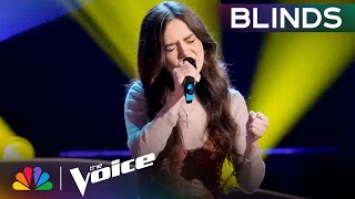 Coaches Fight Over Mara Justines quotGoodbye Yellow Brick Roadquot by Elton John  Voice Blind Auditions [upl. by Drazze428]