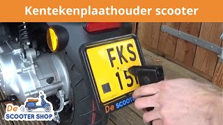 Kentekenplaathouder scooter vervangen  popnagel monteren  Montagevideo  De Scooter Shop [upl. by Tonjes]