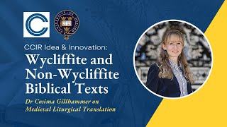 Wycliffite and NonWycliffite Biblical Texts Dr Gillhammer on Medieval Liturgical Translation [upl. by Galan]