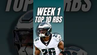 Top 10 RBs For Week 1 Of Fantasy Football🏈 fantasyfootball nfl week1 nflfantasy [upl. by Zellner]